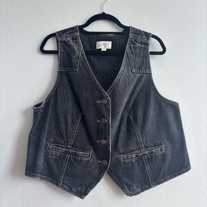 🖤Black Denim Vest